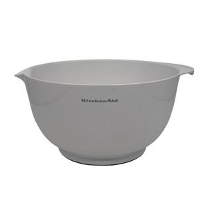 KitchenAid White Plastic Mixing Bowl 4.5 Quart with Pour Spout and Non-Slip Base